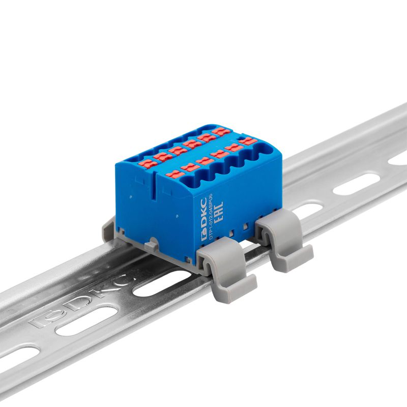  Блок распределительный зажим push-in 12 точек подключения 2.5кв.мм син. DKC DTP1-012-04SPUB фото в каталоге от BTSprom.by