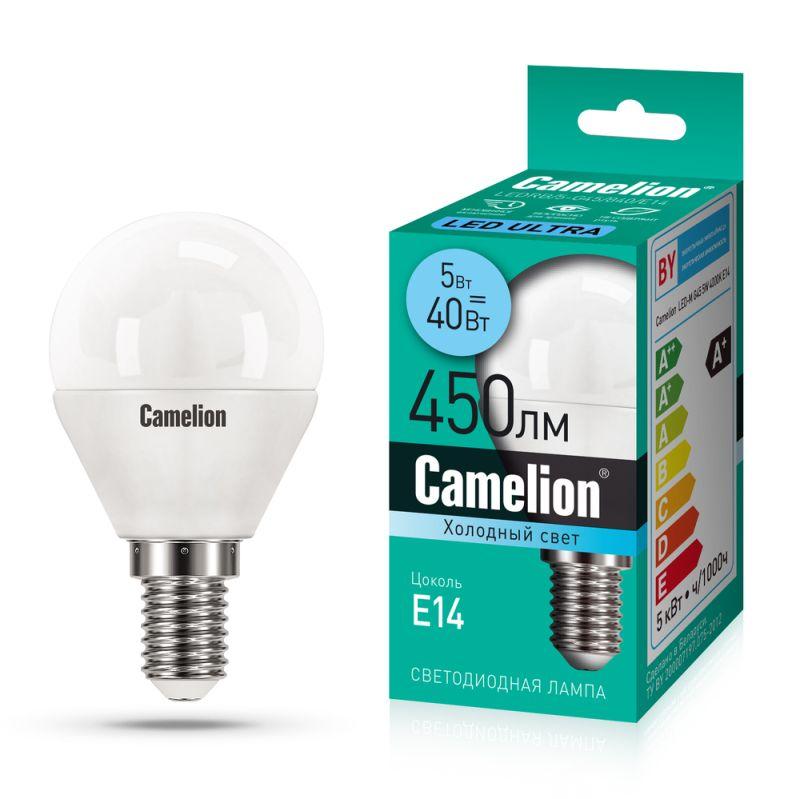 лампа светодиодная ledrb/5-g45/840/e14 5вт 220в led-m g45 4000к e14 camelion 15058 от BTSprom.by