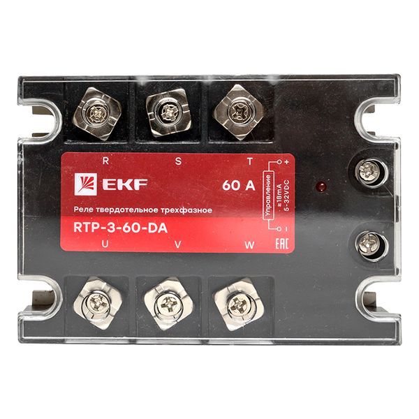  Реле твердотельное трехфазное RTP-60-DA PROxima EKF rtp-3-60-da фото в каталоге от BTSprom.by