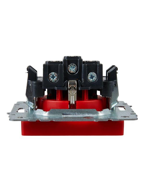  Розетка BRITE РС14-1-0-БрК 16А с заземл. защ. шторки механизм красн. IEK BR-R14-16-K04 фото в каталоге от BTSprom.by