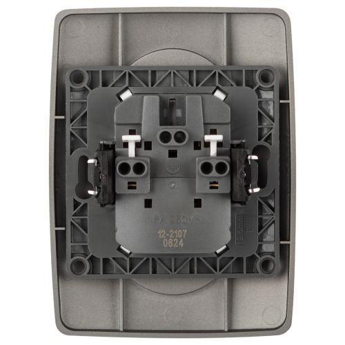  Розетка 2-м Эра12 12-2107-16 16А 250В 2х2P титан Эра Б0065644 фото в каталоге от BTSprom.by