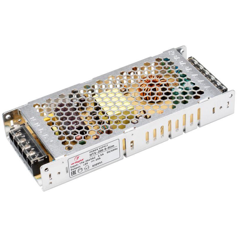блок питания hts-200-5-slim 5в 40а 200вт ip20 сетка 3 года arlight 020991 от BTSprom.by