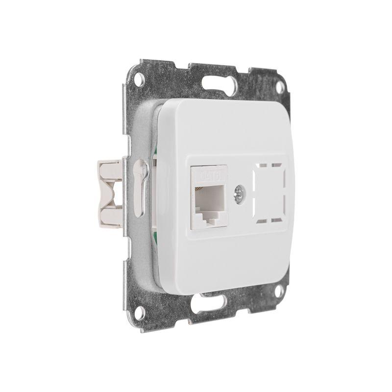  Розетка компьютерная СП DEA RJ45 механизм бел. Kranz KR-78-0223 фото в каталоге от BTSprom.by