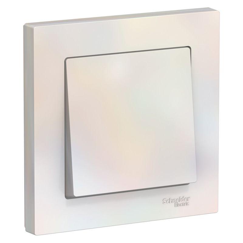  Выключатель 1-кл. СП AtlasDesign 10А IP20 (сх. 1) 10AX в сборе жемчуж. SE ATN000412 фото в каталоге от BTSprom.by