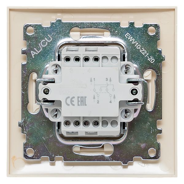  Выключатель 1-кл. СП Валенсия 10А перекрестный крем. EKF EWV10-221-20 фото в каталоге от BTSprom.by