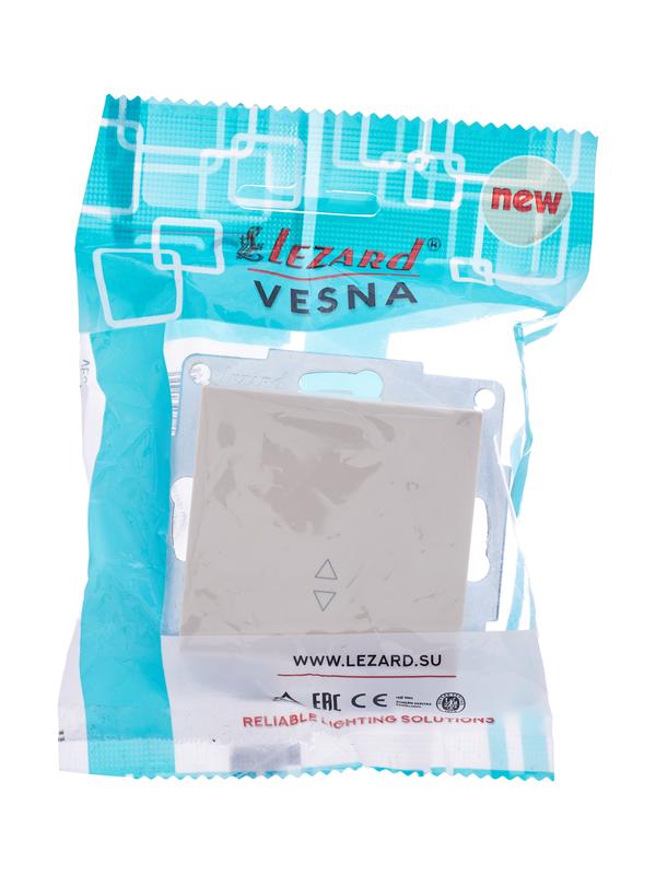 переключатель проходной 1-кл. сп vesna механизм крем. lezard 742-0388-105 от BTSprom.by