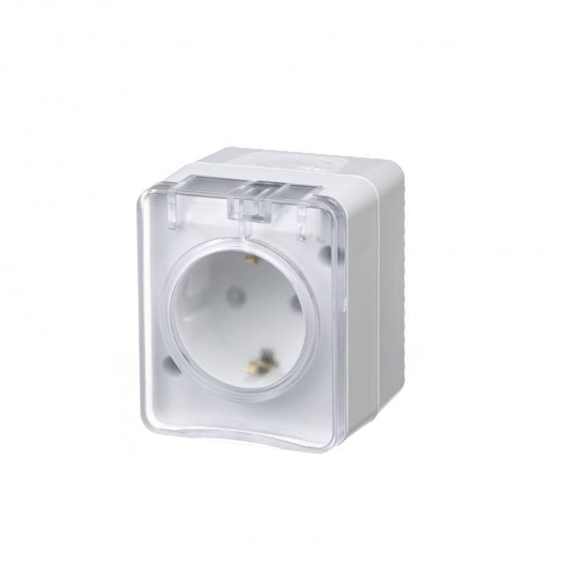 розетка 1-м оп atlasdesign profi 16а ip54 250в заземл. защ. шторки бел. se atn540145 от BTSprom.by