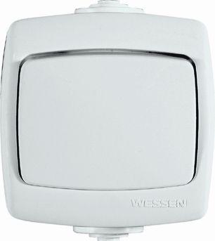  Переключатель проходной 1-кл. ОП Рондо 6А IP44 250В бел. SchE VA66-102B-BI фото в каталоге от BTSprom.by