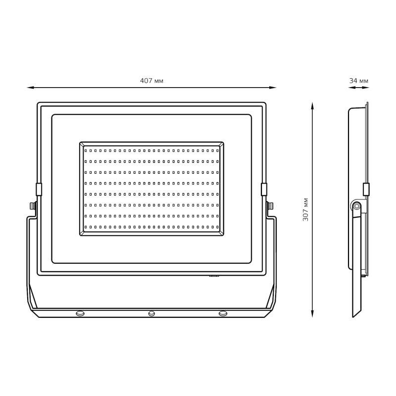  Прожектор светодиодный Elementary 200Вт IP65 6500К 17000лм PROMO G3 черн. GAUSS 613100200P фото в каталоге от BTSprom.by