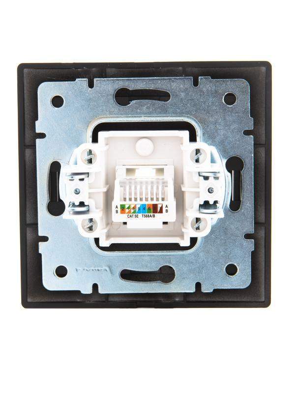 розетка компьютерная 1-м сп mira rj45 черн. бархат lezard 701-4242-139 от BTSprom.by