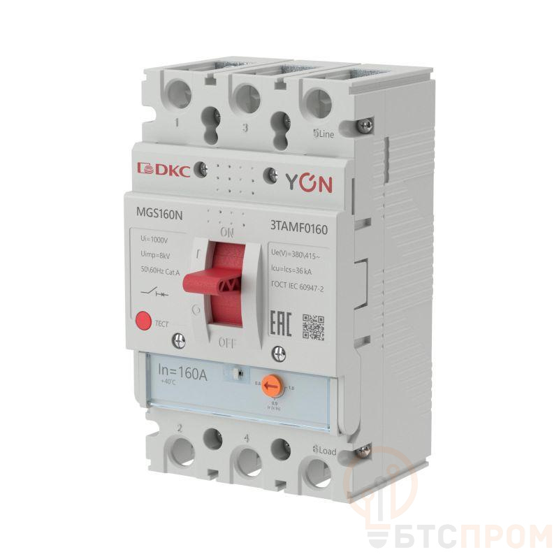 Выключатель автоматический в литом корпусе YON MGS160 3P 128-160А 36кА YON MGS160N-3TAMF0160 фото в каталоге от BTSprom.by  Выключатель автоматический в литом корпусе YON MGS160 3P 128-160А 36кА YON MGS160N-3TAMF0160 фото в каталоге от BTSprom.by