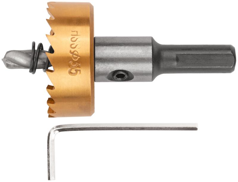  Коронка кольцевая по металлу 35мм титан. покрытие; HSS сталь FIT 36870 фото в каталоге от BTSprom.by