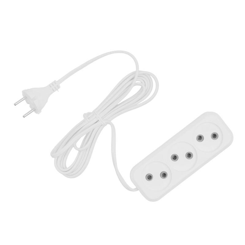 удлинитель без заземления si 3 x3 модель р16-010/ух6 3м 6а 1300вт volsten 14224 от BTSprom.by