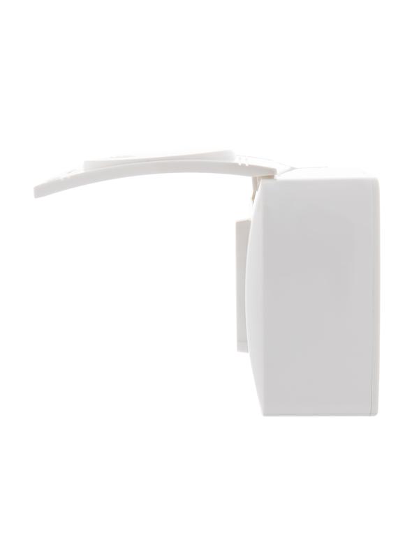  Розетка 1-м ОП Demet с заземл. с защ. крышкой керамика бел. LEZARD 711-0200-123 фото в каталоге от BTSprom.by