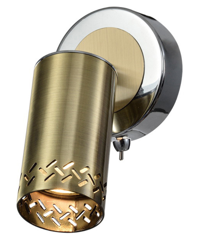 светильник настенно-потолочный спот alosia 7019-701 1х gu10 25вт поворотный с выключателем rivoli б0051215 от BTSprom.by