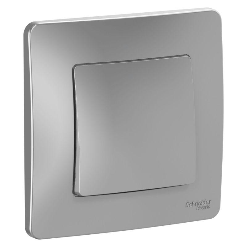 переключатель проходной 1-кл. сп blanca 10а ip20 (сх. 6) 250в алюм. se blnvs010603 от BTSprom.by