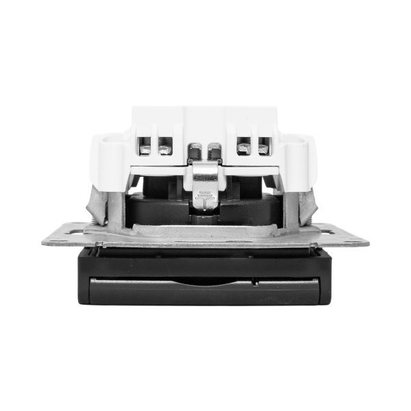  Розетка СП Эпика 16А IP44 с заземл. защ. шторки с крышкой механизм черн. EKF UP1-SOB-111-44 фото в каталоге от BTSprom.by