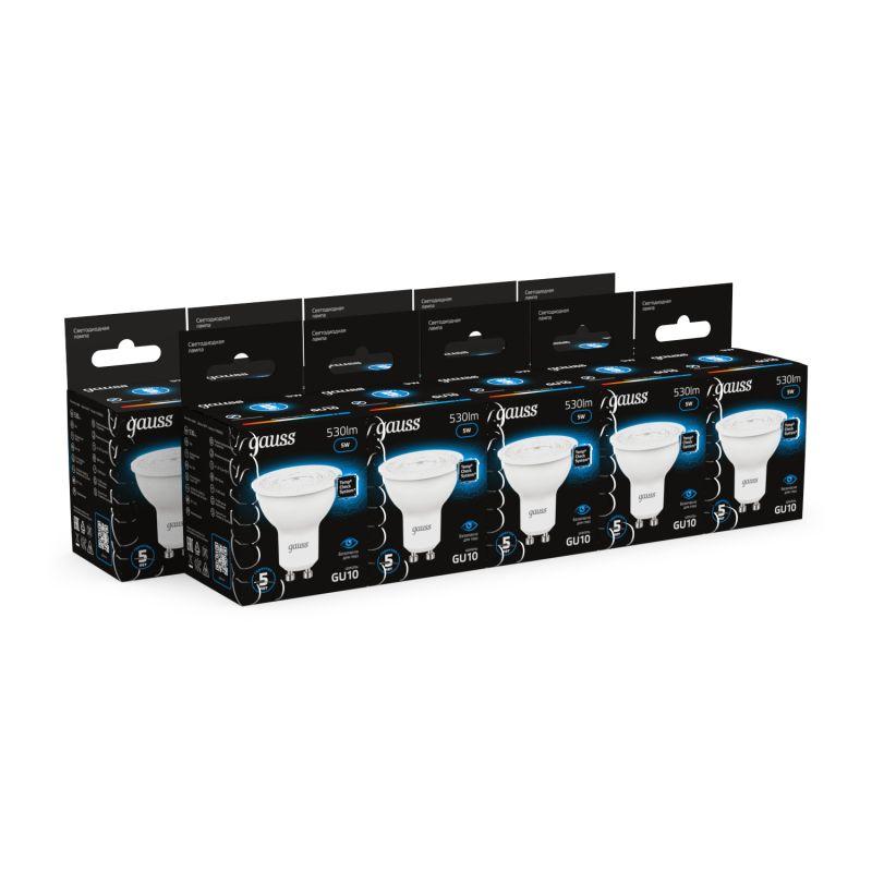 Лампа светодиодная Black 5Вт MR16 софит 6500К холод. бел. GU10 530лм GAUSS 101506305 фото в каталоге от BTSprom.by