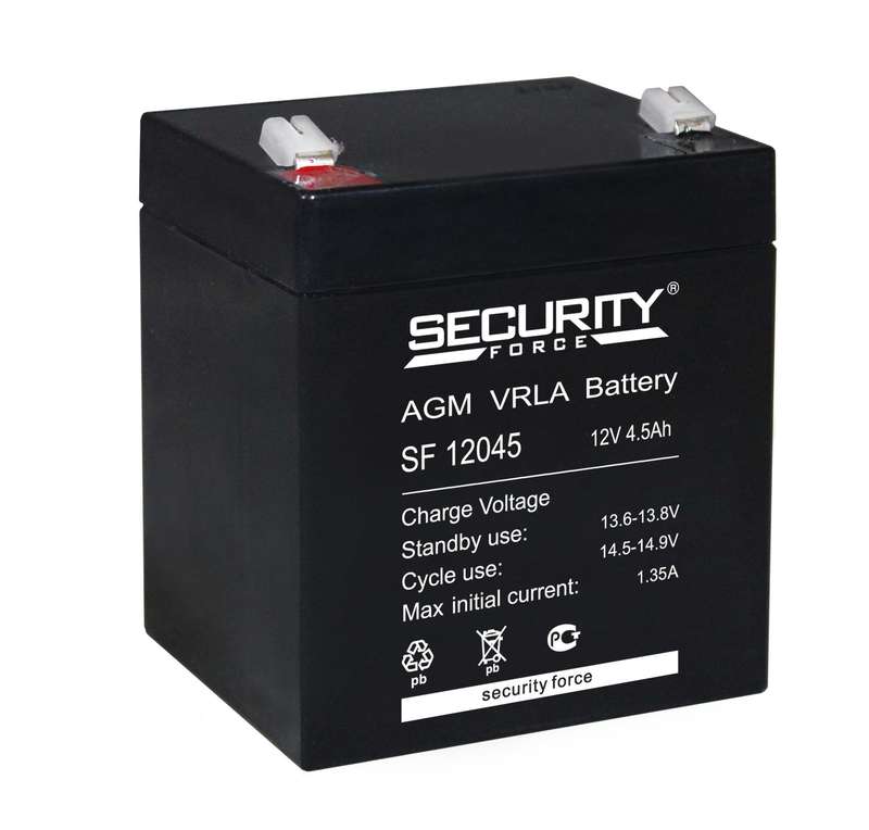 аккумулятор опс 12в 4.5а.ч sf 12045 security force 4614030010004 от BTSprom.by
