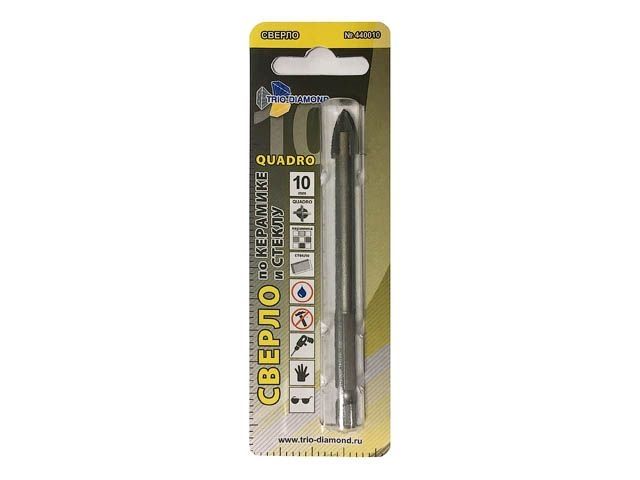 сверло по кафелю/стеклу 10 мм quadro trio-diamond 440010 от BTSprom.by