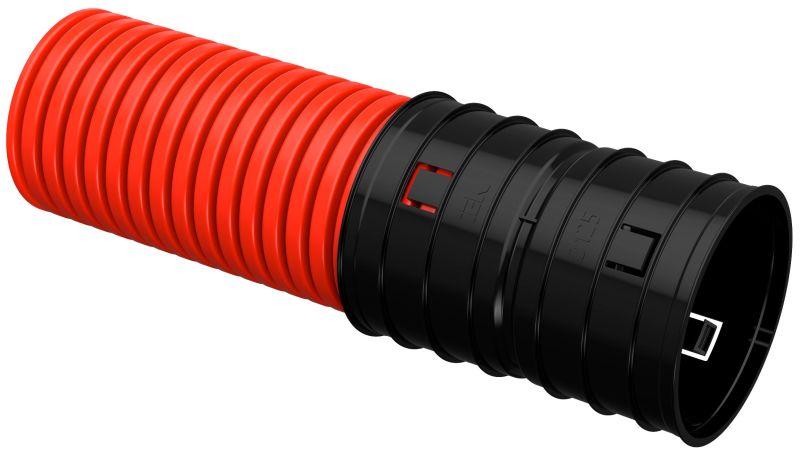 труба гофрированная двустенная пнд жесткая d125мм (уп.6м) elasta iek ea-tg13-2-1-2-125-006-k04 от BTSprom.by