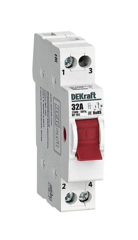 выключатель-разъединитель трехпозиционный 1p 32а вр-103 dekraft 17203dek от BTSprom.by