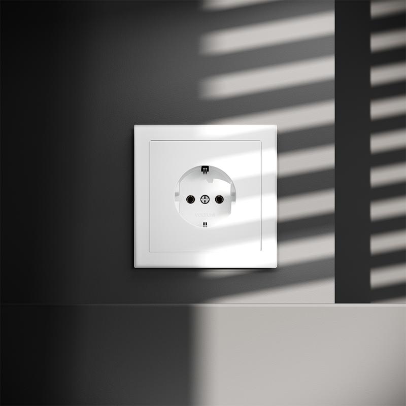  Розетка 1-м СП S70 16А с заземл. механизм бел. матов. Voltum VLS040102 фото в каталоге от BTSprom.by