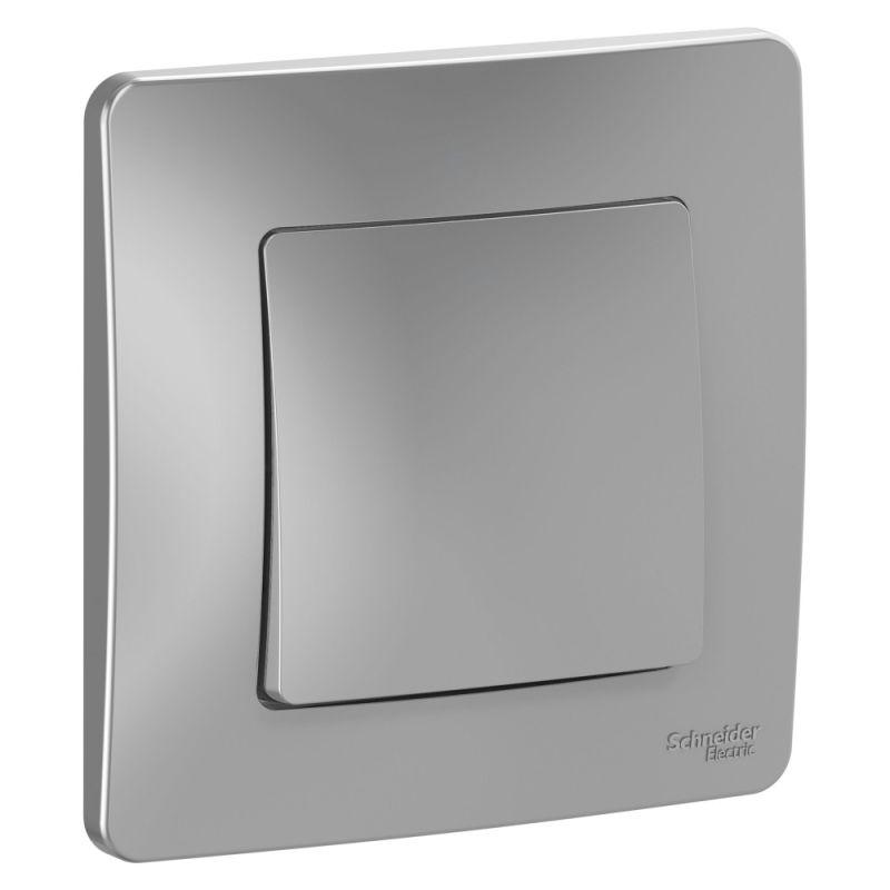 выключатель 1-кл. сп blanca 10а ip20 (сх. 1) 250в алюм. se blnvs010103 от BTSprom.by