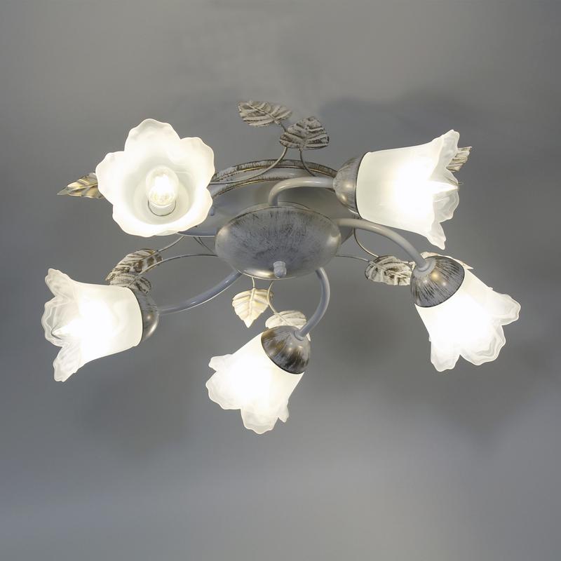  Светильник НПБ 01-5х60-102 (Плафон 62333) "Глория" 151 60Вт E14 IP20 бел./зол. (инд. упак.) Элетех 1005402939 фото в каталоге от BTSprom.by