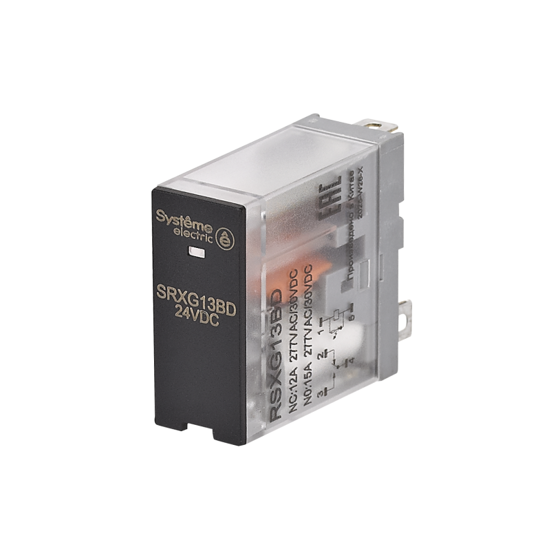реле 12а 1перекл. 24в dc led se rsxg13bd от BTSprom.by