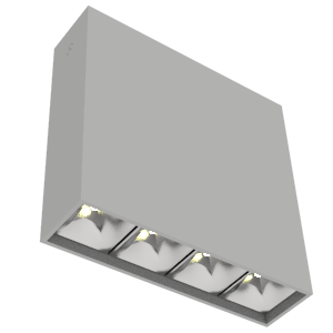 светильник светодиодный dl-box reflect multi 1х4 14вт 3000к 150х40х150 накладной 36град. ral7045 сер. муар диммер dali varton v1-r0-70253-20d36-2001430 от BTSprom.by