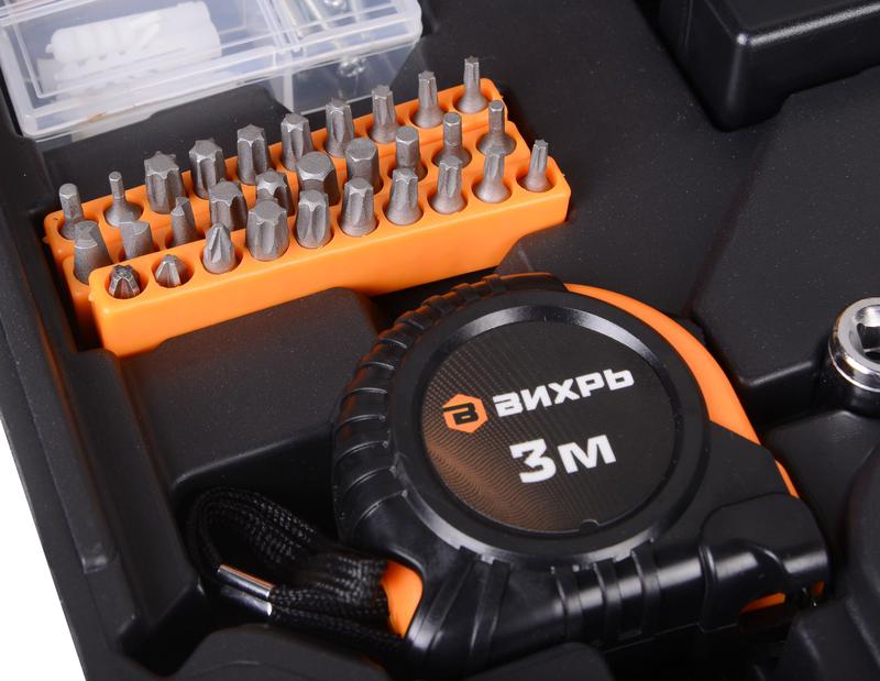  Дрель-шуруповерт аккумуляторная ДА-12Л-2КН с набором инструментов Вихрь 72/14/35 фото в каталоге от BTSprom.by