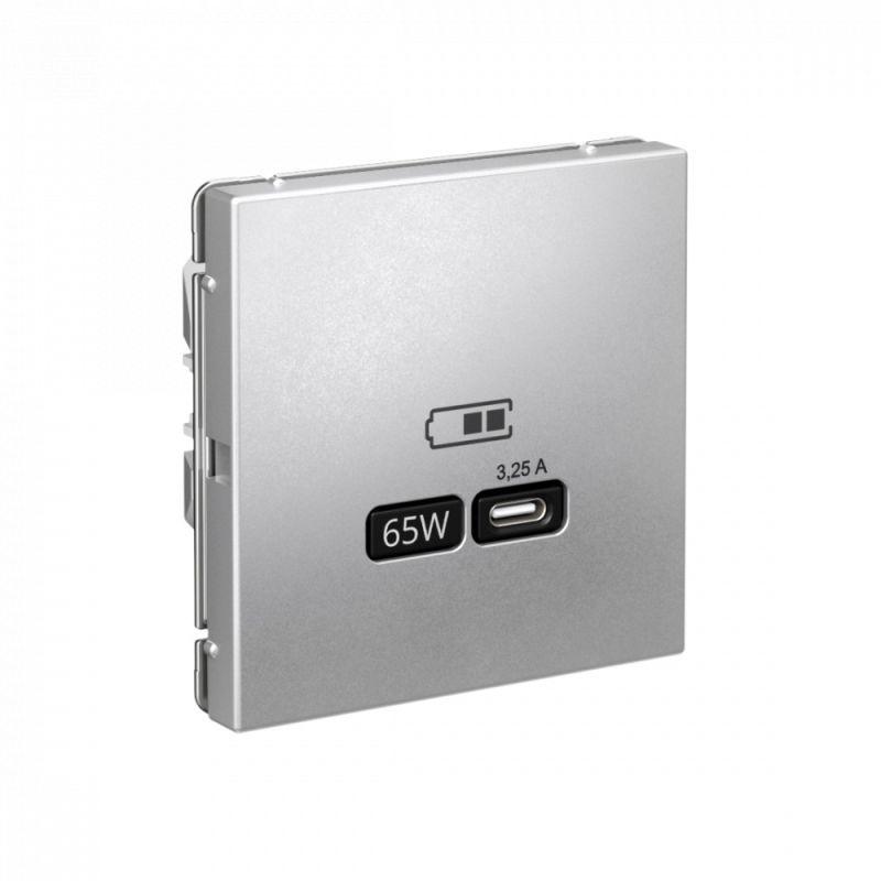  Розетка USB ArtGallery тип C 65Вт QC PD высокоскор. ЗУ механизм алюм. SE GAL000327 фото в каталоге от BTSprom.by