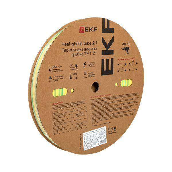 трубка термоусадочная тут нг 20/10 желт./зел. (уп.100м) ekf tut-20-yg от BTSprom.by