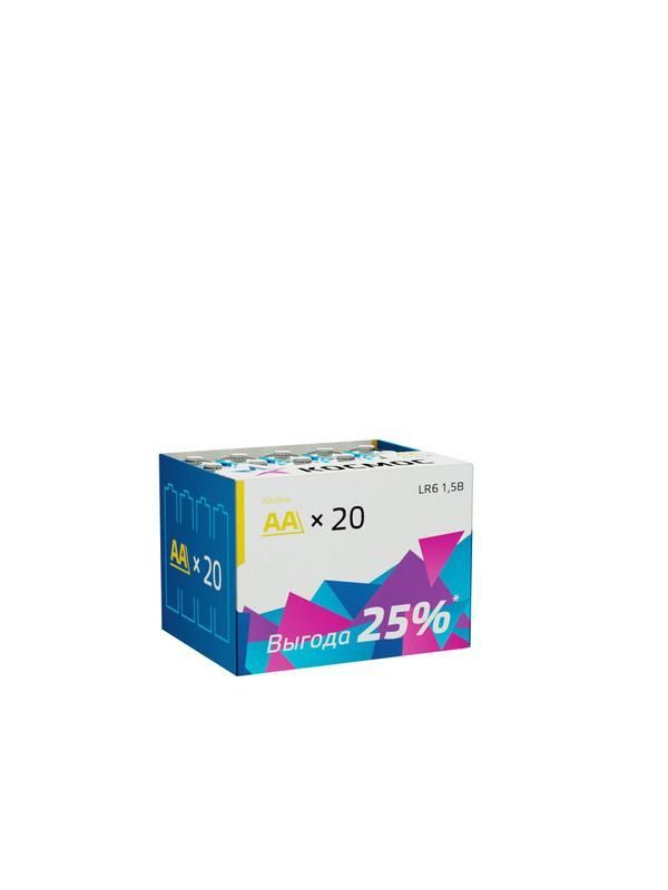 элемент питания алкалиновый aa/lr6 (уп.20шт) космос koclr620box от BTSprom.by