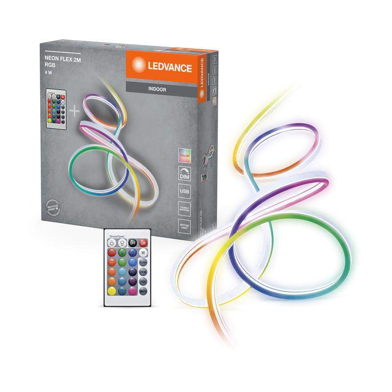 лента светодиодная neon flex 2m rgb usb rc ledvance 4099854095306 от BTSprom.by