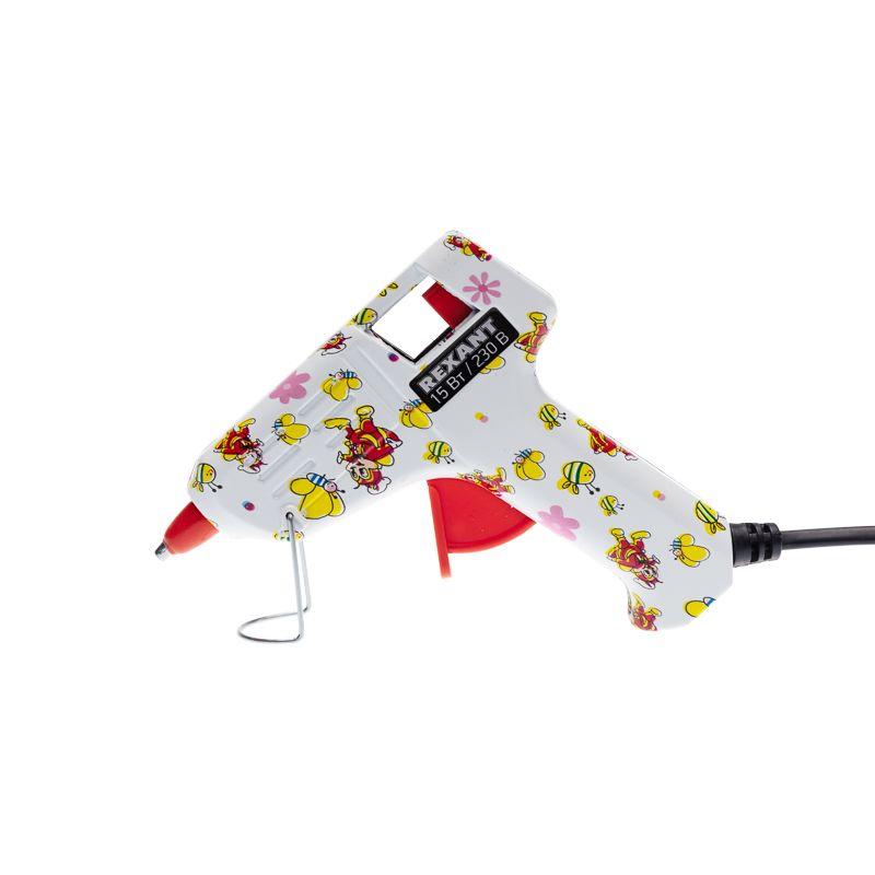  Пистолет клеевой 15Вт малый + набор цветных стержней (12шт) (блист.) Rexant 12-0112 фото в каталоге от BTSprom.by