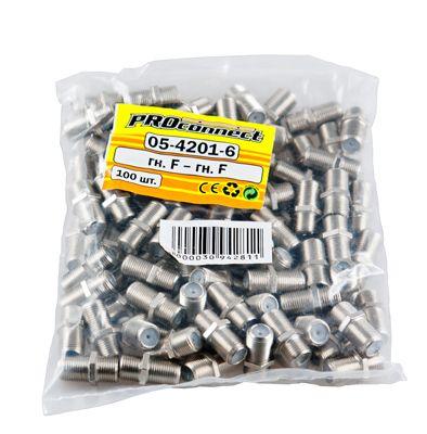  Переходник F-F "БОЧКА" без кольца (уп.100шт) PROCONNECT 05-4201-6 фото в каталоге от BTSprom.by