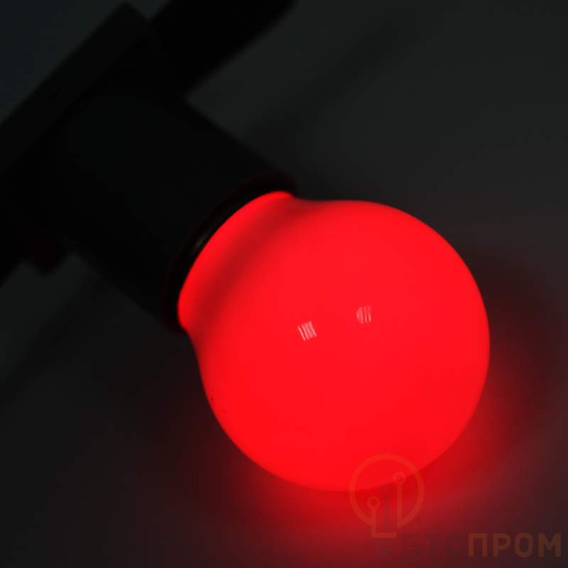  Лампа светодиодная 1Вт шар d45 5LED красн. E27 Neon-Night 405-112 фото в каталоге от BTSprom.by