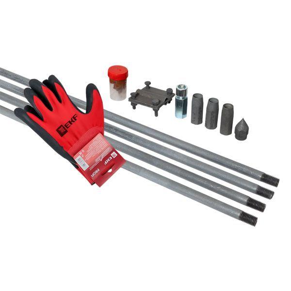 комплект заземления верт. d16 дл.6м (4х1.5м) hz proxima ekf gc-21600 от BTSprom.by