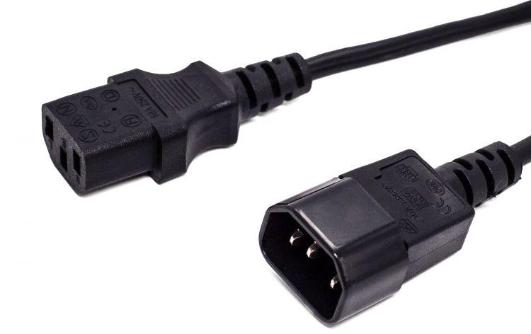 кабель питания c13 - c14 3х0.75 220в 10а 2200вт 5м черн. filum fl-pc10-c13-c14-5m от BTSprom.by