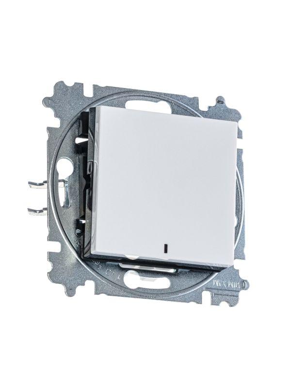  Выключатель 1-кл. СП Levit IP20 с подсветкой бел./дым. черн. ABB 2CHH590146A6062 фото в каталоге от BTSprom.by