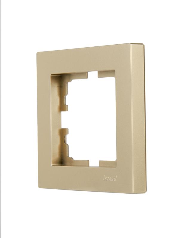  Рамка 1-м VESNA горизонт. без вставки зол. LEZARD 742-3600-146 фото в каталоге от BTSprom.by
