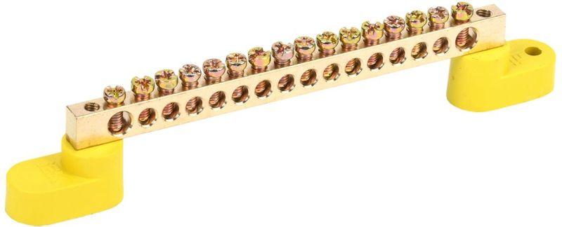 шина pe "земля" шни-6х9-16-у2-ж на двух угловых изоляторах iek ynn10-69-16c2-k05 от BTSprom.by