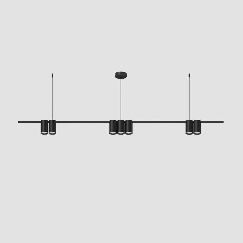  Светильник ORBIT 15Вт 7xGU10 IP20 LED подвесной алюм. матов. черн. DENKIRS 764322 фото в каталоге от BTSprom.by