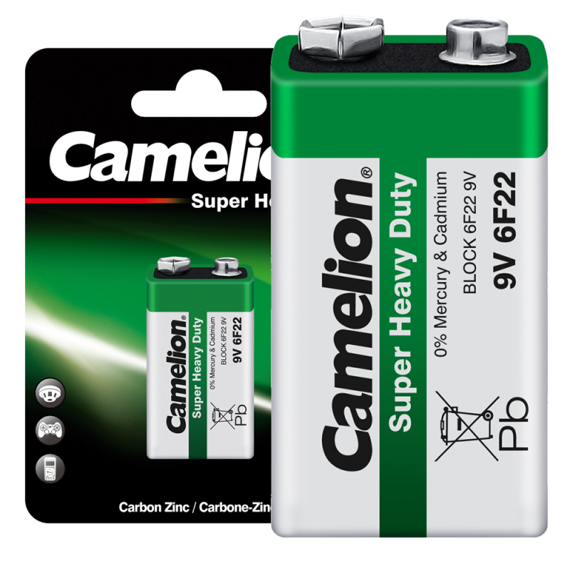 элемент питания солевой "крона" 6f22 bl-1 (блист.1шт) camelion 1672 от BTSprom.by