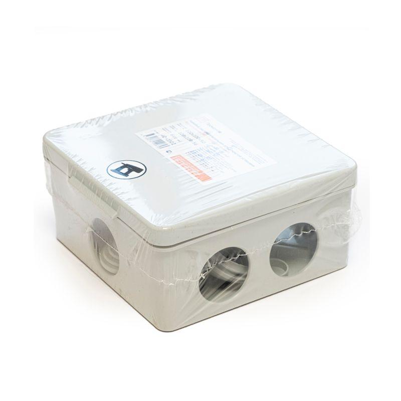  Коробка распределительная ОП 100х100х50мм безгалоген. (HF) для прямого монтажа сер. Промрукав 40-0302 фото в каталоге от BTSprom.by