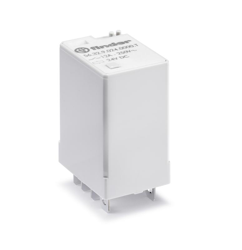 реле миниатюрное силовое электромеханич. монтаж в розетку или наконечники faston (4.8х0.5мм) 2co 12а agcdo 72в dc rti опции: нет спец. версия для ж/д-транспорта finder 563290722000t от BTSprom.by