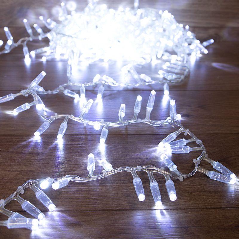 гирлянда светодиодная "кластер" 10м 400led бел. 33вт ip65 соединяемая провод пвх прозр. (нужен шнур питания 303-500-1) neon-night 303-645 от BTSprom.by