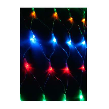 гирлянда сеть 240led 1.8х1.7м с контроллером (разные режимы мигания) провод 3м ip20 мультиколор космос koc_net240led_rgb от BTSprom.by